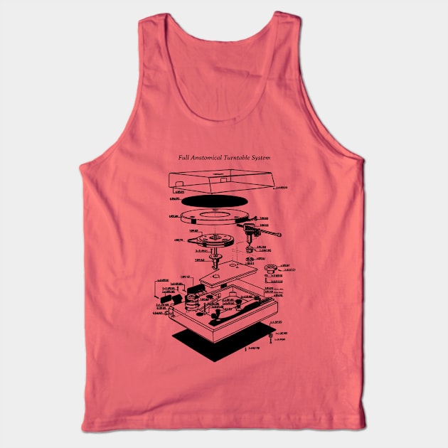 Turntable Anatomy Tank Top by Pop Fan Shop